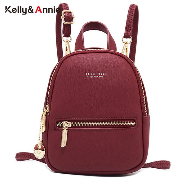 

forever young designer women backpack mini soft touch leather small backpack female fashion ladies bagpack satchel shoulder bag