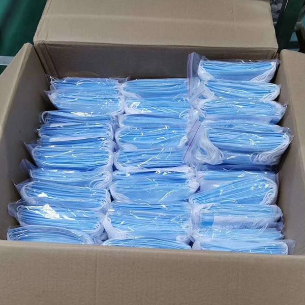 

dhl 3 ply disposable mask with elastic ear loops - soft & comfortable filter safety mask for dust protection