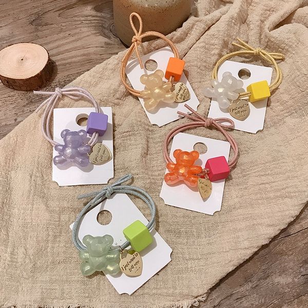 

east gate colorful fluorescent children's bear hair band women's elegant cartoon cute head rope hair accessories