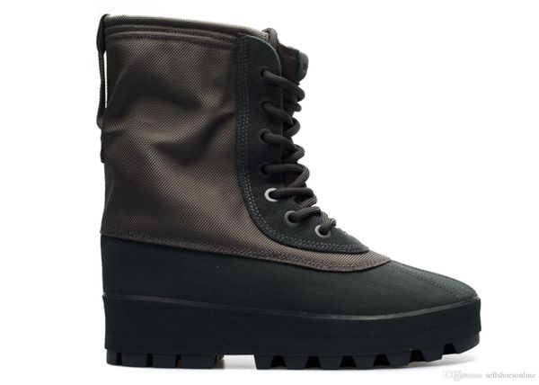 

Authentic official men kanye we t 950 running hoe kanye black brown outdoor port leather hoe with original box ale