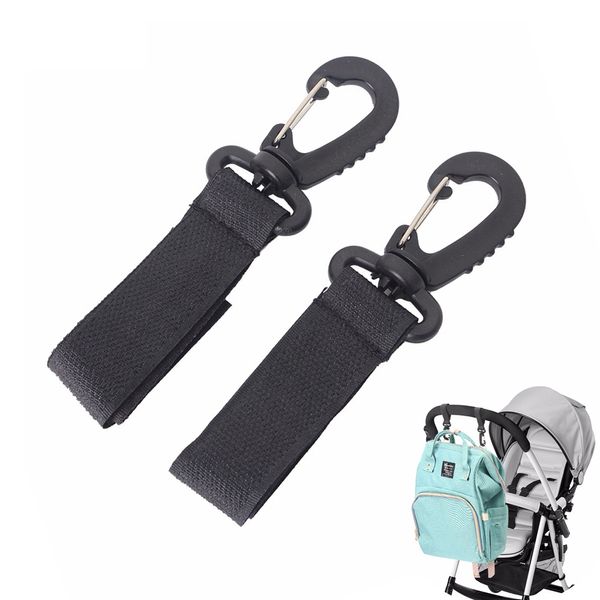 Passeggino Ganci sedia a rotelle Passeggino carrozzina del carrello del sacchetto del gancio del gancio Passeggini Shopping Bag clip Passeggino accessori 2pcs / pack