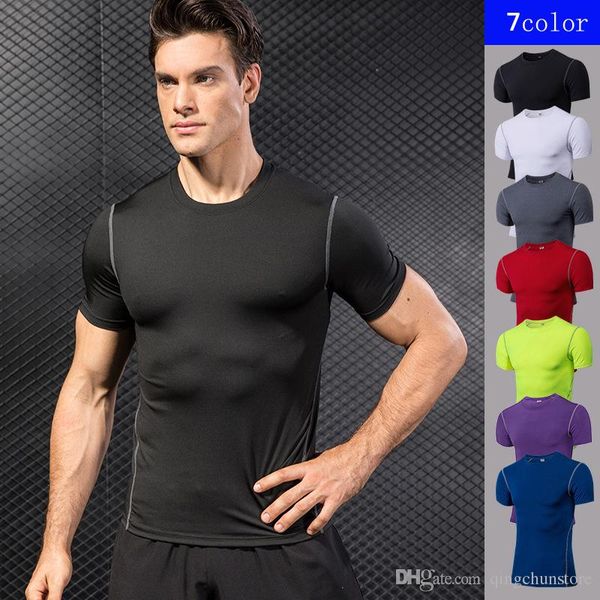 

sports pro men's training tight t-shirt basketball fitness running quick dry vest clothes sleeveless garment men's t-shirts men&#0, White;black