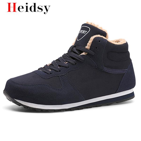 

men boots winter inexpensive shoes fashion warm snow boots shoes men's plus size sneakers ankle men winter, Black