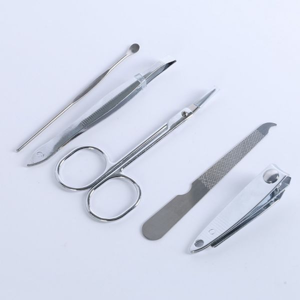 

5pcs/set nail clippers scissors cleaning tool kit set daily use nail care professional manicure set #2