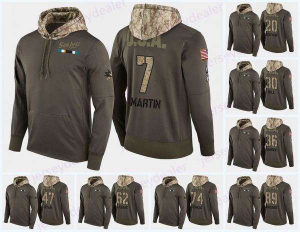 

Mens San Jose Sharks Military Camo Hood USA Flag Hoodie Jerseys 39 Logan Couture 27 Joonas Donskoi Hockey Hoodies Sweatshirts