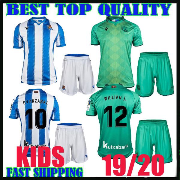 

19 20 real ociedad away kid kit occer jer ey 2019 2020 home oyarzabal 7 juanmi 12 willian j zubeldia illarra child boy football hirt