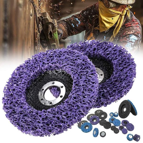 

1pc/2pcs 125mm durable poly strip abrasive disc electric wheel paint removal grinding attachment kit for cars, motorcycle supply
