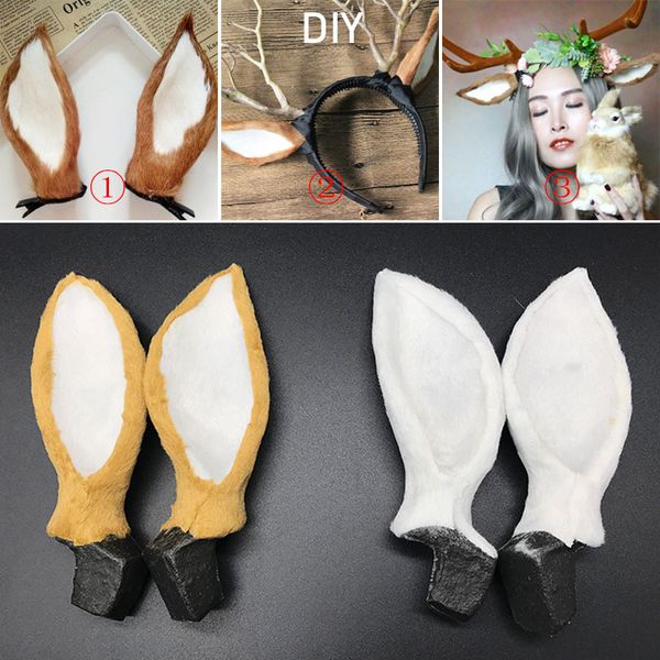 

pgraphy prop lawn ornaments christmas supplies christmas reindeer ears xmas elk ears simulation deer plush plastic
