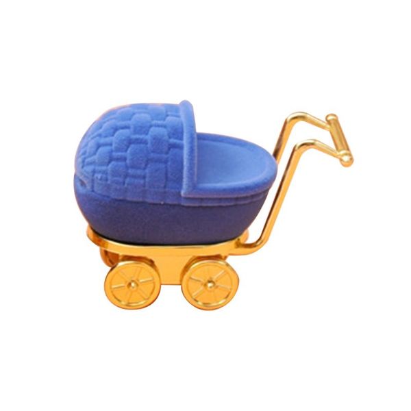 

lovely baby carriage jewelry box wedding ring box for earrings necklaces display jewelry organizer case, Pink;blue