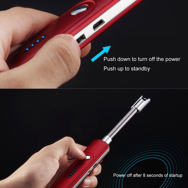 

usb pulse for cooking camping lighter hose electric lighter rechargeable flameless lgnition gun windproof flameless