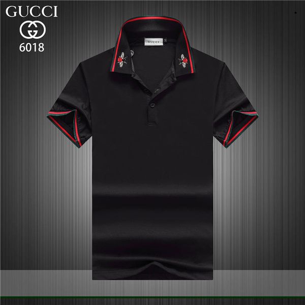 

2019 fashion new luxury mens designer polo t shirts summer short sleeved turn down collar short sleeved polo shirts, Black