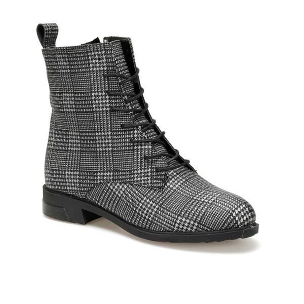 

flo imagin04y skin plaid women 's boots butigo, Black