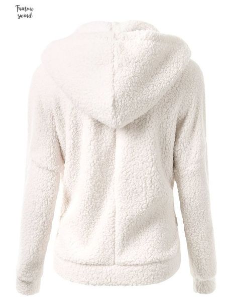 

новая зима осень теплая куртка флис s casual женский sweatershirt coat solid soft капюшоном женщины пальто ss214, Black