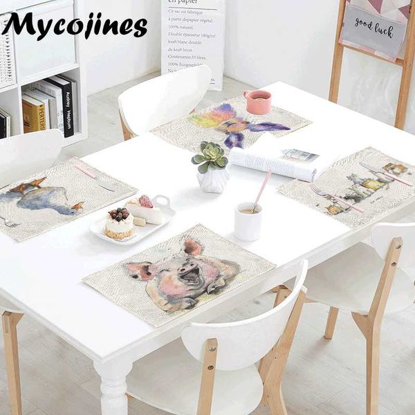 

table napkin lovely animal tablecloth pig donut giraffe letter coffee restaurant kitchen wedding decor western mat