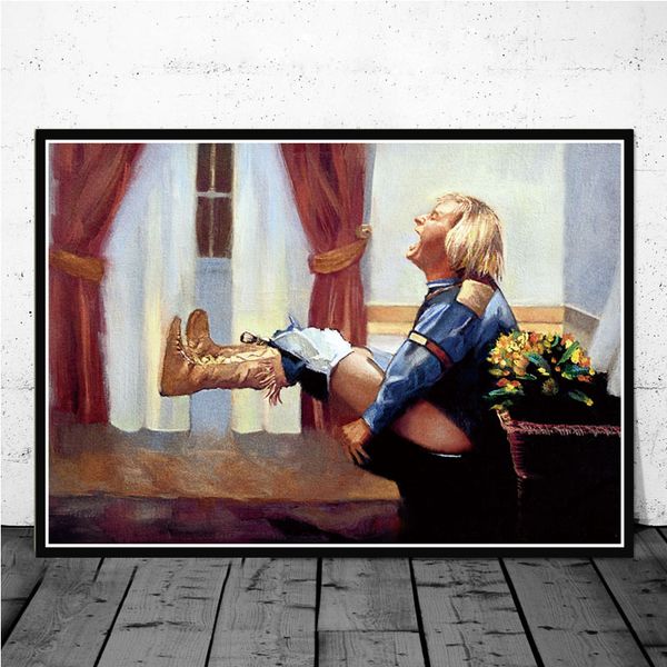 

canvas oil painting dumb and dumber bathroom jim carrey movie funny toilet poster prints art wall picture living room home decor