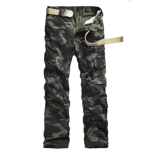 

camouflage with more than 2019 pockets autumn men's urban casual pants, Black;gray