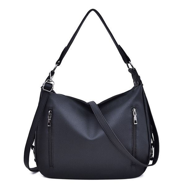 

2020 ladies shoulder bag pu korean mummy bag diagonal fashion trend pure color soft leather handbag casual tote