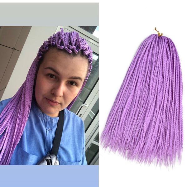 Colorful Synthetic Braiding Hair 3x Box Braids 24inch 22roots