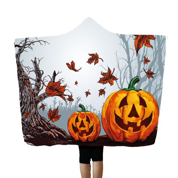 

150x200cm halloween hooded blanket cloak cap blanket air conditioning halloween home decoration magic hat textile