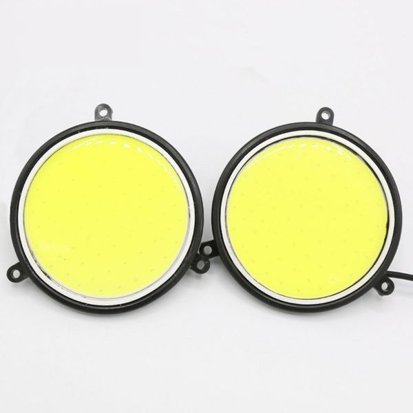 

led car modified fog lamp cob daytime running light waterproof universal large round super bright light for auto