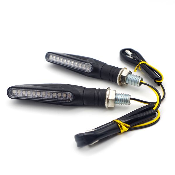 

2x moto lighting indicator motorcycle blinker rear led turn signal lamp for flashing brake light red moto