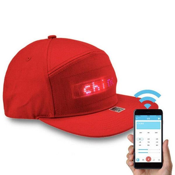 

cool fashion bluetooth led message hiphop cap baseball adjustable cap hat men boys, Blue;gray