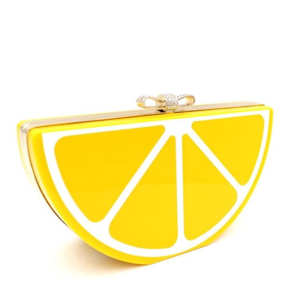 

women acrylic lemon evening bags purses clutch vintage banquet handbag