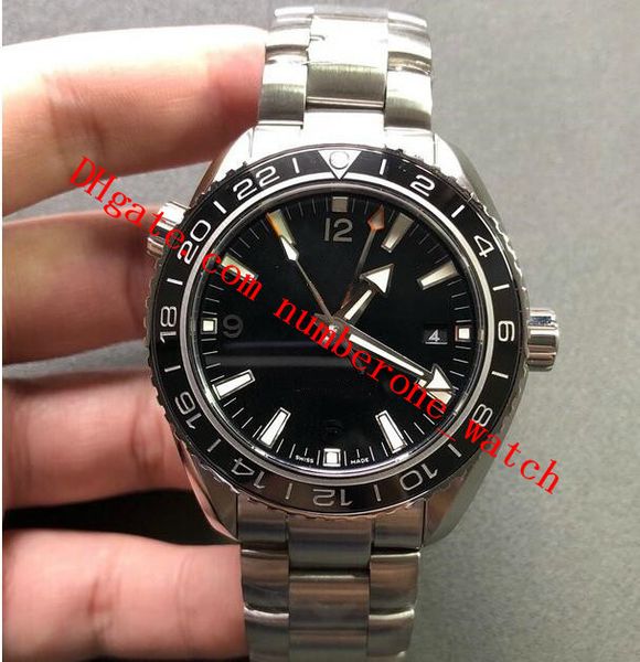 

luxury watch 6 style mens 43.5mm gmt 43.5mm mens 232.90.44.22.03.001 steel bracelet automatic fashion men's watch ing, Slivery;brown