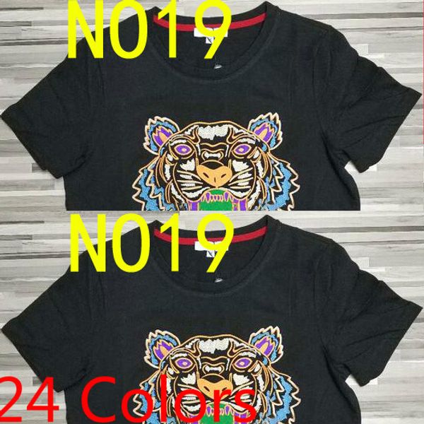 

19ss summer t shirt for men tee designer tiger embroidery short sleeve shirts luxury women tshirt clothing brand street wear s-2xl, White;black