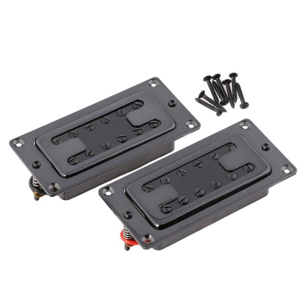 

bridge pickup for electric double 6-string black guitar