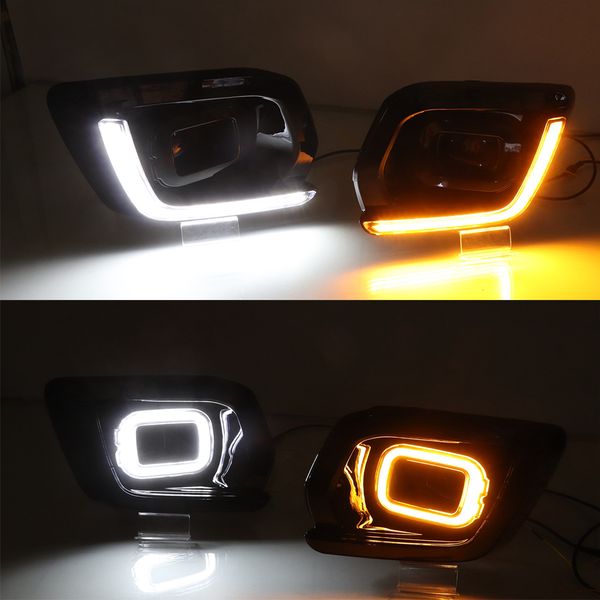 

1 pair drl fog lamp led daytime running light day light with turn signal for ford ranger wildtrak 2019 2020