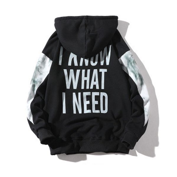 

mens hooded japanese style hoodie youth age i know what i need long sleeve sweatshirt hoodies male clothing pullover streetwear size m-5xl, Black