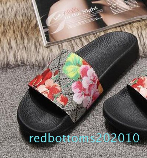 

europ luxury slide summer fashion wide flat slippery with thick sandals slipper men women sandals designer shoes flip flops slipper r10, Black