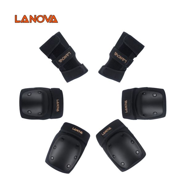 Lanova 6 pcs / set adultos patinar criança engrenagem cotovelo cotovelo almofadas pulseira de ciclismo skate skate patinar no gelo protetor