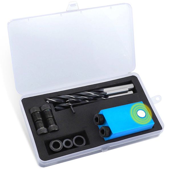 

14pcs pocket hole jig replaceable 6 8 10mm drill guide magnetic back dowel jig kit wood drill for wood jointings