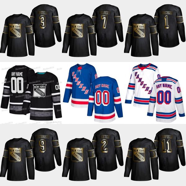 

2019 Gold Black New York Rangers 1 Eddie Giacomin 11 Vic Hadfield 9 Andy Bathgate 7 Rod Gilbert 3 Harry Howell 2 Brian Leetch Jersey