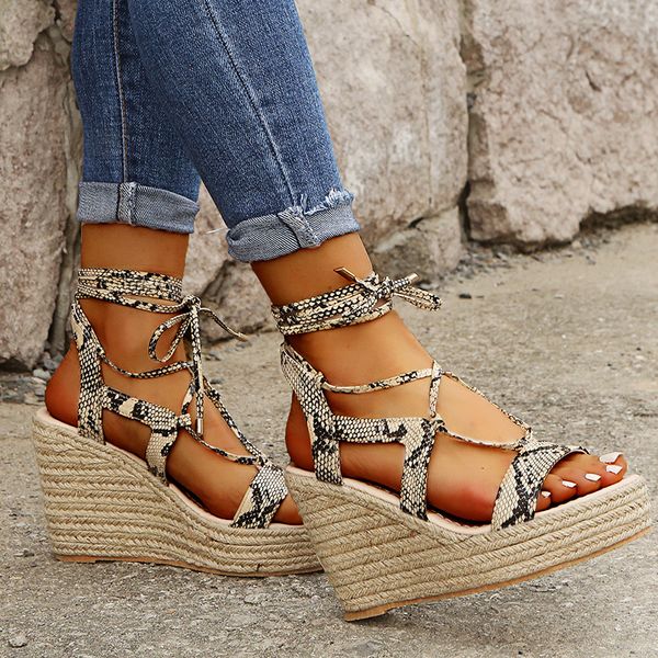 

puimentiua women sandals snake print strappy high heels sandals summer slippers women flip flops square toe slides party shoes, Black