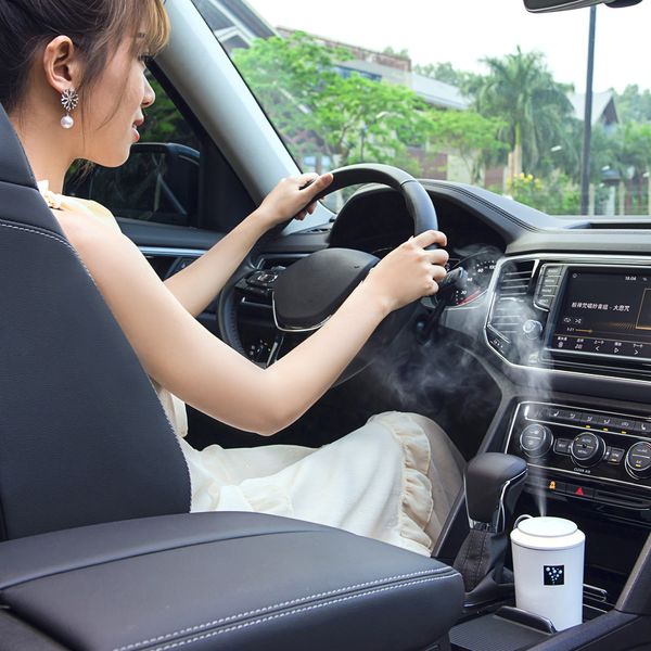 Usb Led Ultrasonic Family Car Humidifier Air Distributor Purifier Nebulizer Batch Girl Car Accessories Pink Interior Autos Car Inside Accessories Car