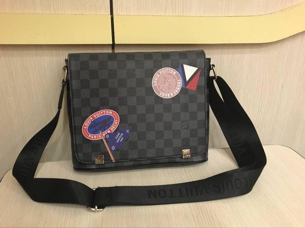 

2018 новый известный классический моды для мужчин кожа курьерские сумки cross body сумка школа bookbag сумка портфель 28 см