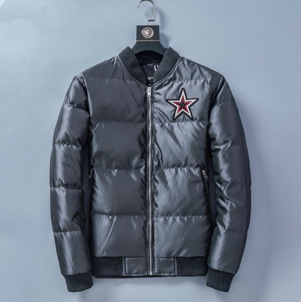 

mens designer winter jacket giv thick warm men down jacket outdoor sports windproof parker letters fashion loose coat selling, Black