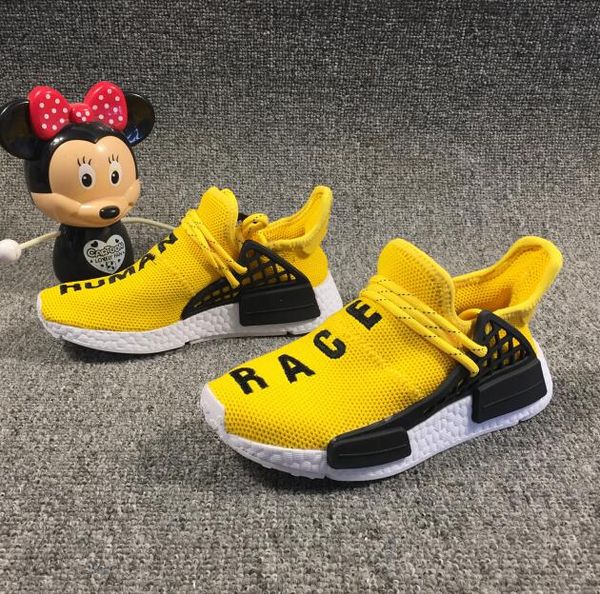 

De igner yellow blue red kid nmd human race running hoe boy girl trainer neaker nmd port toddler children athletic tenni trainer