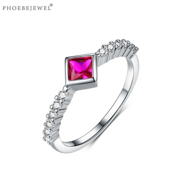 

phoebejewel 2019 luxury wedding rings for women femme bridal classic engagement statement jewelry gift, Golden;silver
