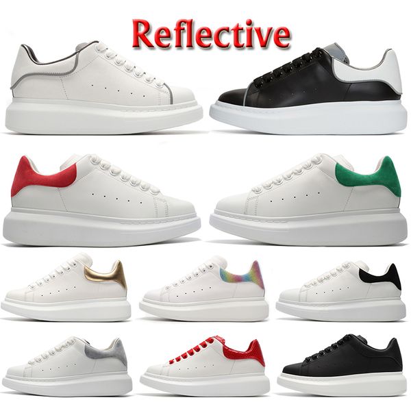 

selling leather platform women mens outdoors casual shoes mqueen 3m reflective ace green suede triple s black white designer shoes