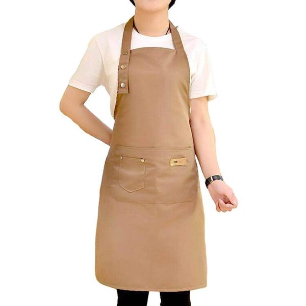 

butcher practical waterproof cooking restaurant with pockets baking fashion kitchen canvas solid multipurpose women apron