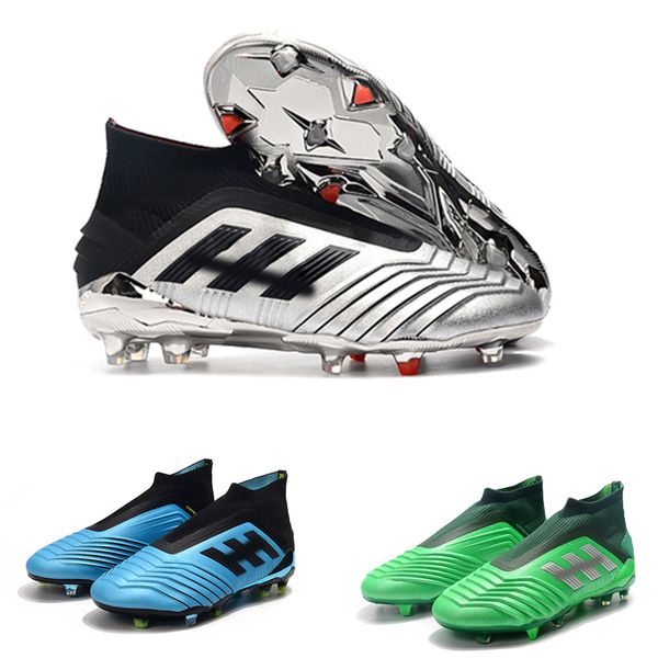 

2019 durable predator 19+ 19.1 fg ag pp paul pogba golden mens football shoes 19+x cleats boots size 39-45