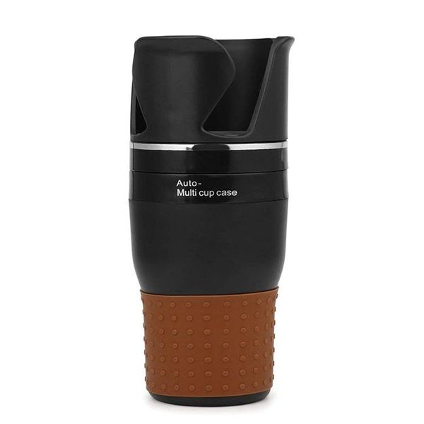 

car multi cup holder multifunctional organiser 4 in 1 bottle insert for drink water coffee cell phone sunglasses (black