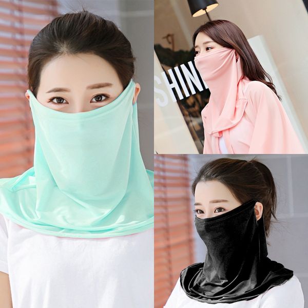 

qwwx5 shipping summer headgear scarf sunscreen outdoor riding mask i cant breathe scarf face towel, Black