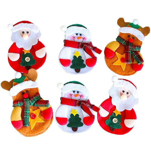 

christmas decorations spoon fork cover 2020 new year santa snowman tableware bags dinner party supplies for home 3pcs/lot fz242
