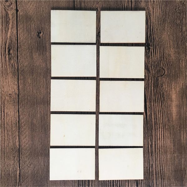 

30шт оптовой 70x49mm blank фанера wood business card деревянного название карта неполного вуд налет форма знак diy декор crafts