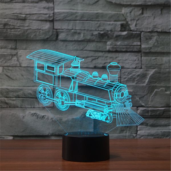 

seven neon]trian shape acrylic 7colors desk lamp 3d lamp novelty gift led night light millennium falcon light